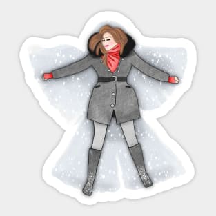 Snow angel Sticker